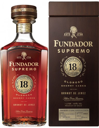 Brandy Fundador Supremo 18 Years Old 1L
