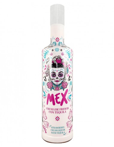 Mex Strawberry Cream Liquor With Tequila 70 cl.